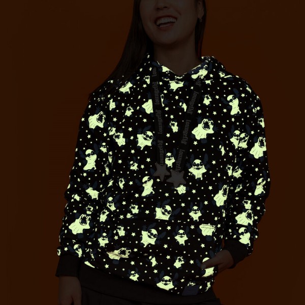 Sudadera unisex con capucha Stitch disfraz de fantasma