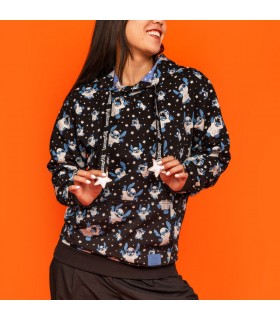 Sudadera unisex con capucha Stitch disfraz de fantasma