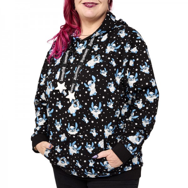 Sudadera unisex con capucha Stitch disfraz de fantasma