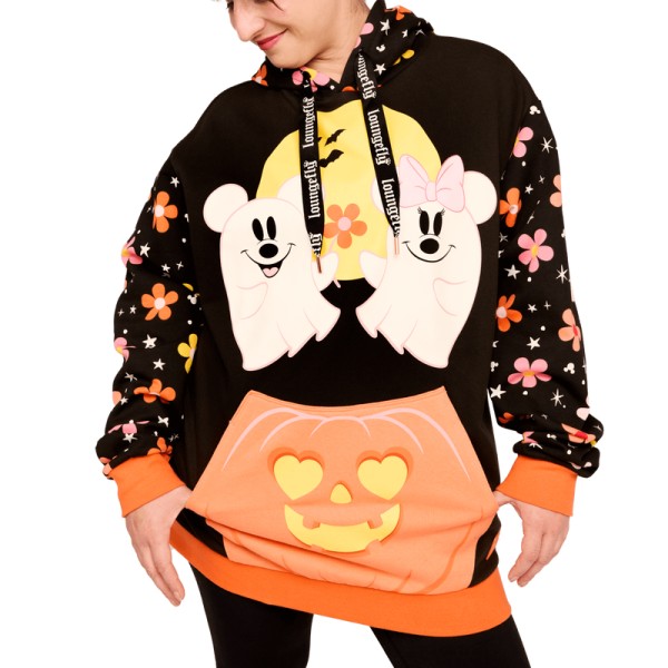 Sudadera unisex con capucha Mickey & Minnie Mouse fantasma