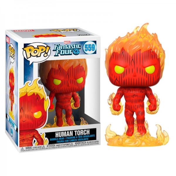 Figura POP Marvel Los 4 Fantásticos La Antorcha Humana