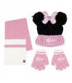 CONJUNTO 3 PIEZAS BUFANDA MINNIE