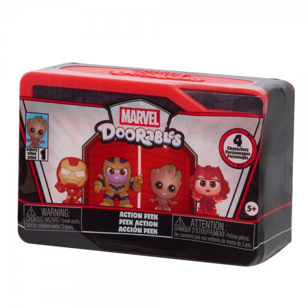 Capsula sorpresa 4 figuras Action Mini Peek Marvel Doorables surtido