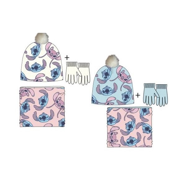 Set Infantil Gorro+Braga+Guantes Stitch