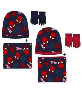 Set Infantil Gorro+Braga+Guantes Spiderman
