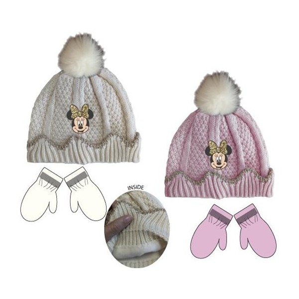 Set Bebé Gorro+Guantes Mickey