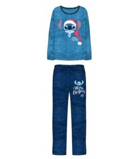 Pijama Adulto Coralina Stitch Navidad