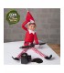 Elves Behavin´ Badly- Elf Papá Noel Elfo de Vinilo Suave de Pierna Larga con Sombrero y Etiqueta