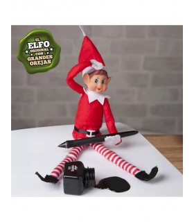 Elves Behavin´ Badly- Elf Papá Noel Elfo de Vinilo Suave de Pierna Larga con Sombrero y Etiqueta