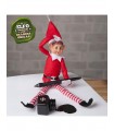 Elves Behavin´ Badly- Elf Papá Noel Elfo de Vinilo Suave de Pierna Larga con Sombrero y Etiqueta