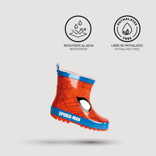 Botas Lluvia Goma Spiderman