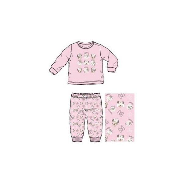 Pijama largo Bebé interlock Minnie