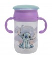 Vaso infantil de entrenamiento con tapa 395 ml de Stitch