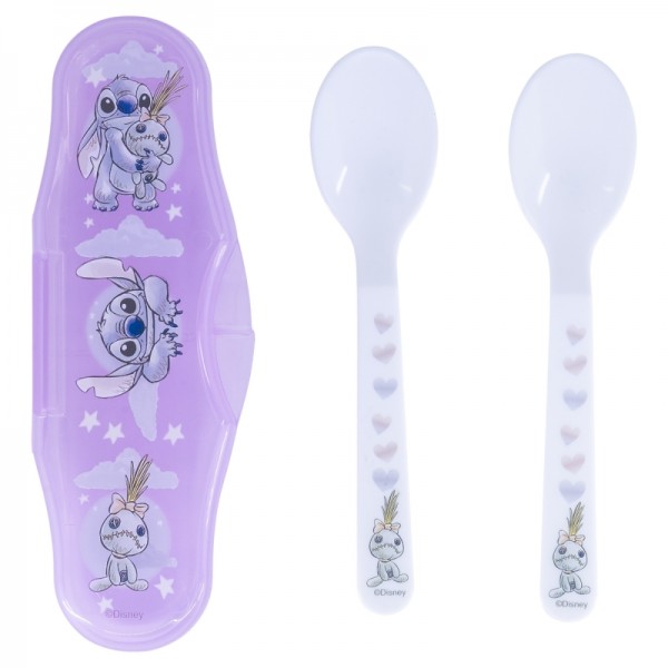 Set de 2 cucharas para bebé en estuche de Stitch