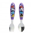 Set de 2 cubiertos infantiles de acero inoxidable compuesto de tenedor y cuchara de Minnie