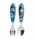 Set de 2 cubiertos infantiles de acero inoxidable compuesto de tenedor y cuchara de Mickey