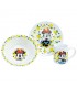 Set vajilla infantil de plato, cuenco y taza de cerámica en caja de regalo de Minnie