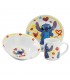 Set vajilla infantil de plato, cuenco y taza de cerámica en caja de regalo de Stitch