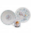 Set vajilla infantil de plato, cuenco y taza de cerámica en caja de regalo de Frozen