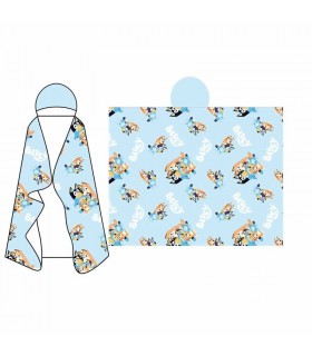 Manta coralina capucha Bluey 120x150cm