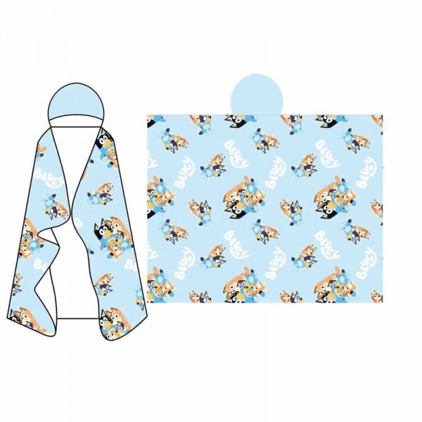 Manta coralina capucha Bluey 120x150cm