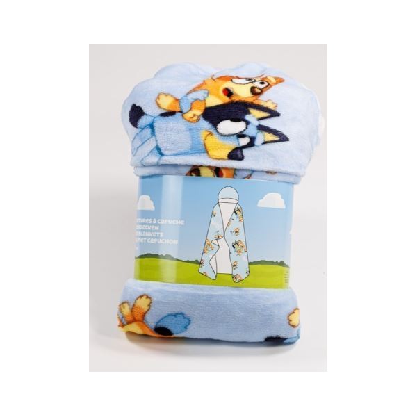 Manta coralina capucha Bluey 120x150cm