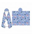 Manta coralina capucha Stitch Disney 120x150cm