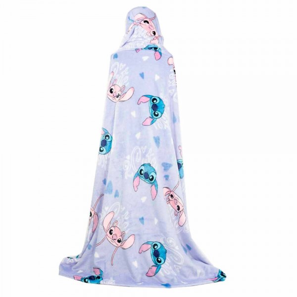 Manta coralina capucha Stitch Disney 120x150cm