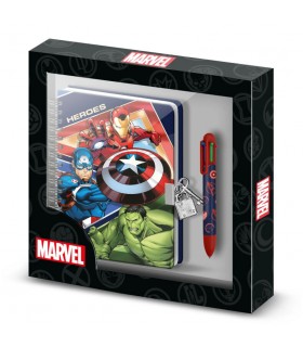 Diario + Boligráfo Los Vengadores Avengers Marvel