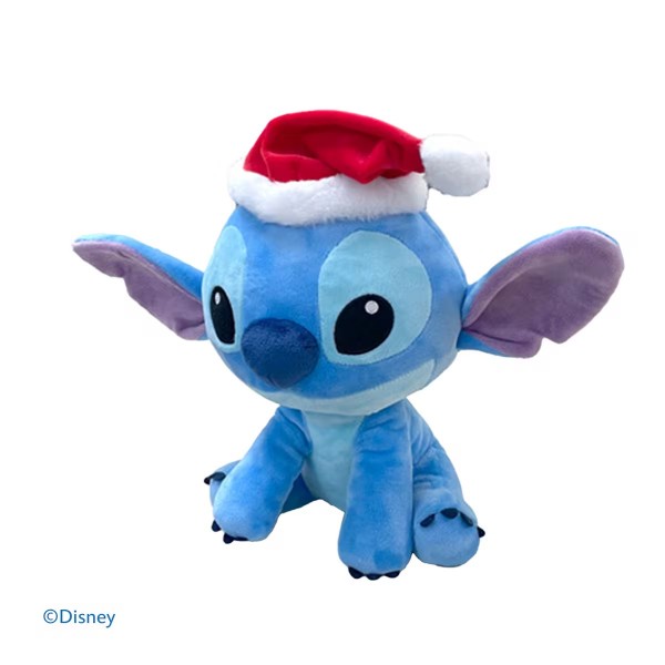 Peluche Stitch gorro Papa Noel 25cm Disney