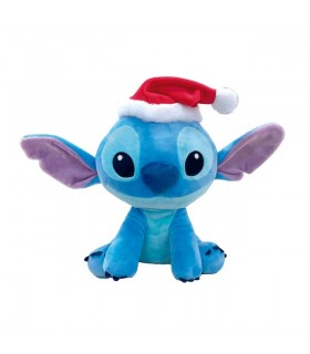 Peluche Stitch gorro Papa Noel 25cm Disney