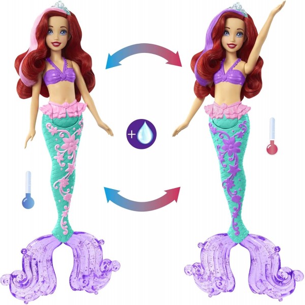 Muñeca DISNEY PRINCESS Ariel Splash cambia color