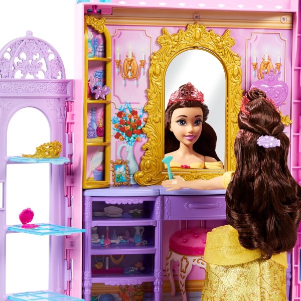 Disney Princess Set de juego de armario portátil con forma de castillo