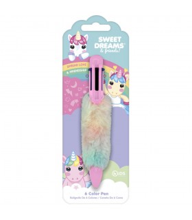 Boligrafo 6 colores de peluche Sweet Dreams surtido