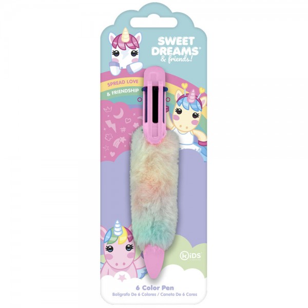 Boligrafo 6 colores de peluche Sweet Dreams surtido