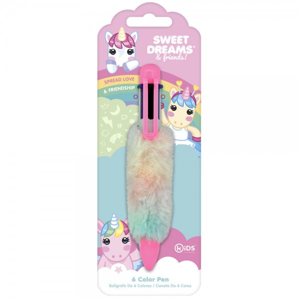 Boligrafo 6 colores de peluche Sweet Dreams surtido