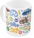 TAZA CERÁMICA SB 325 ML EN CAJA CARS STICKERS