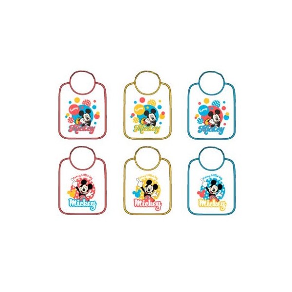 Lote 6 baberos Mickey Mouse