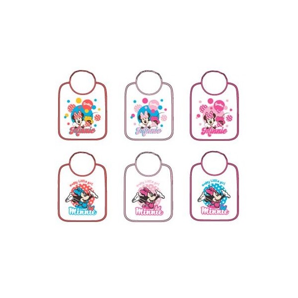 Lote 6 baberos Minnie Mouse
