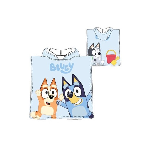 Poncho playa microfibra Bluey