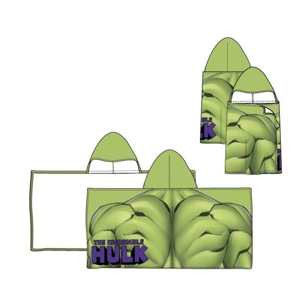 Poncho playa microfibra Hulk