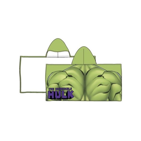 Poncho playa microfibra Hulk
