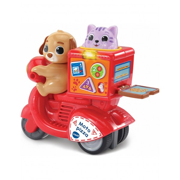 Baby Moto Pizza Entrega exprés, Vehículo Interactivo, Enseña Formas, números y Colores