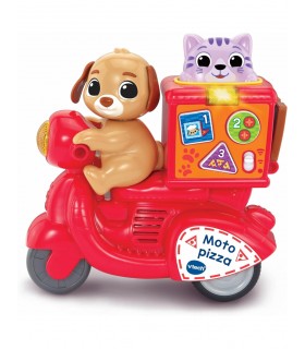 Baby Moto Pizza Entrega exprés, Vehículo Interactivo, Enseña Formas, números y Colores