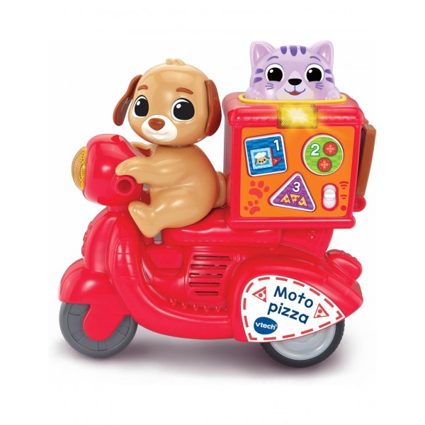 Baby Moto Pizza Entrega exprés, Vehículo Interactivo, Enseña Formas, números y Colores