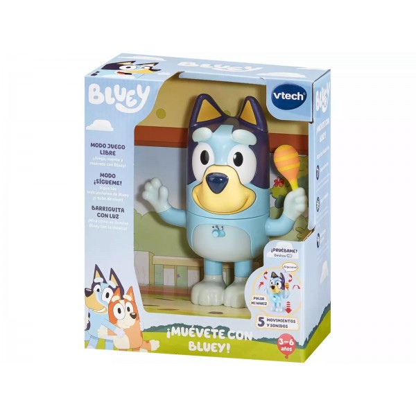 Bluey Figura ¡Muevete con Bluey! con Luz y Sonidos