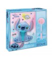 Cuaderno Squishy + bolígrafo pompom Stitch Disney