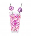 SET VASO CON DOS PAJITAS 480 ML MINNIE MOUSE CHERRYLICIOUS