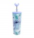 VASO TERMO ACERO INOXIDABLE CON CAÑA 3D 770 ML STITCH ALOHA