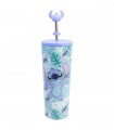 VASO TERMO ACERO INOXIDABLE CON CAÑA 3D 770 ML STITCH ALOHA